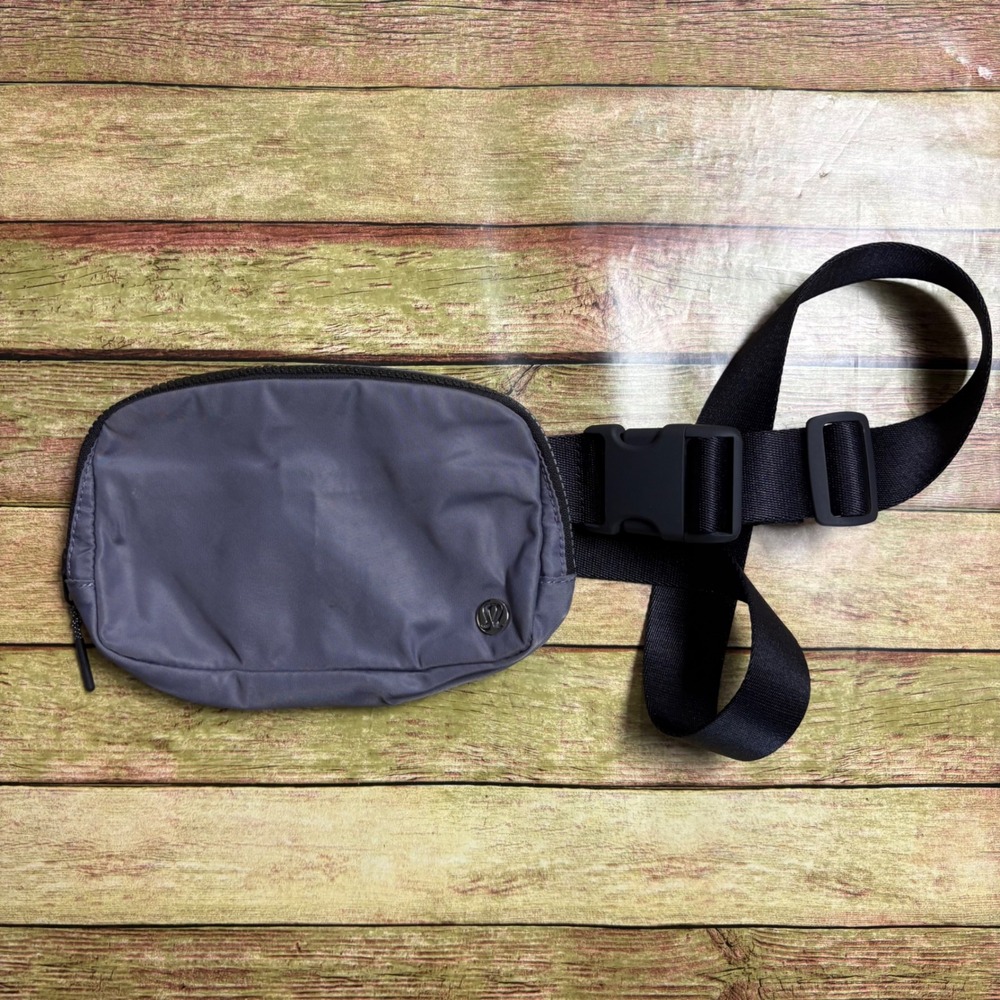 Lululemon Everywhere Belt Bag 1L Grey Purple Adjustable Waist Pack Fanny Bag